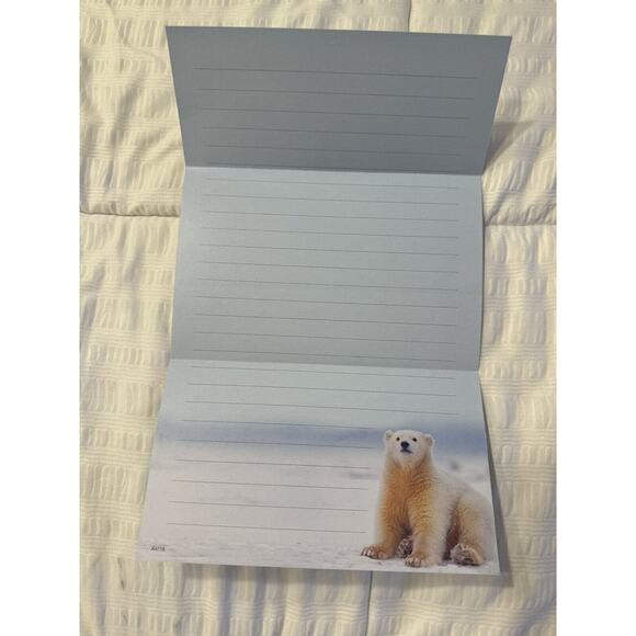 Lot of 5 Seasons Greetings Holiday Cards Polar Bear Winter Wildlife Blank - Picture 4 of 6